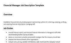 / 8+ financial manager job descriptions. Financial Manager Job Description Expiration Reminder