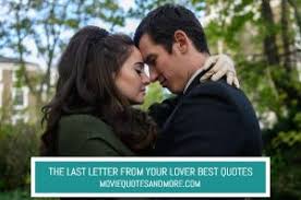 What are some quotes from a letter from your lover? A6 Im4knhwevkm