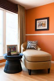 The wallpaper is family tree from ferm living. 75 Beautiful Bedroom With Orange Walls Pictures Ideas July 2021 Houzz