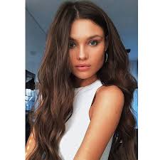 It is silky, especially after she showers. Amazon Com Long Wavy Dark Brown Synthetic Wigs For Women 22 Inch Long Deep Chocolate Brown Synthetic Hair Replacement Wigs Glueless Fashion Full Machine Made None Lace Long Mixed Dark Brown Hair