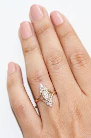 Marquise Diamond Bezel Set Unique Engagement Ring Vintage Etsy Marquise Diamond Engagement Ring Wedding Rings Unique Unique Engagement Rings