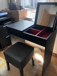 Dining table and chair articles. Ikea Brimes Dressing Table And Stool Furniture Home Living Furniture Tables Sets On Carousell