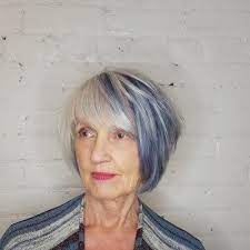 33 Best Hair Color Ideas For Women Over 50 Blue Hair Grey Hair Color Grey Hair With Blue Highlights