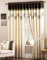 Petunia Green Chocolate Brown Floral Eyelet Curtain Curtains Living Room Latest Curtain Designs Curtains Living Room Modern