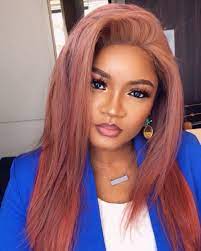 Beauty Is Everything Here Nigerian Celebrity Hot With That Face Red Bob Hair Makeup For Black Skin Hair Styles