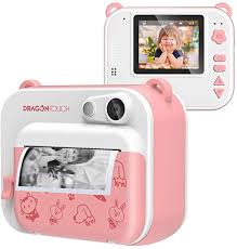 Amazon Com Dragon Touch Instantfun Instant Print Camera For Kids Zero Ink Toy Camera With Print Pape Cartoon Stickers Cool Tech Gadgets Instant Print Camera