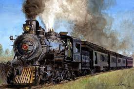 Steam Locomotive Painting by Dale Jackson