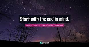 It is all within yourself, in your way of thinking.. Start With The End In Mind Quote By Stephen R Covey The 7 Habits Of Highly Effective People Quoteslyfe