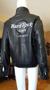 Vintage Rare Leather Jacket Hard Rock Cafe Las Vegas Heavy Etsy Leather Jacket Unisex Jacket Hard Rock