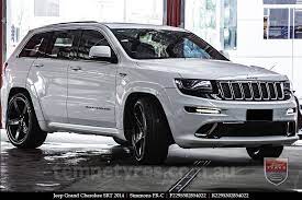 22x9 5 Simmons Fr C Full Satin Black On Jeep Grand Cherokee Jeep Srt8 Srt Jeep Jeep Grand Cherokee Srt