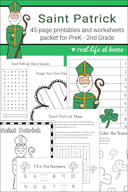 Saint patrick's day, feast day (march 17) of st. Saint Patrick Printables And Worksheet Packet For Kids