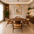 Handcrafted Solid Wood Cane Dining Set product image