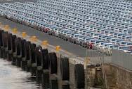 Cars ready for export in East London, Eastern Cape province, Sou ...