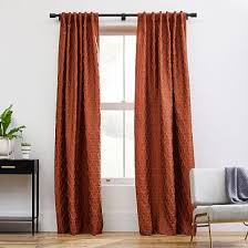 The average price for orange blackout curtains ranges from $20 to $150. Honeycomb Jacquard Curtain Burnt Copper Burnt Orange Living Room Living Room Orange Orange Curtains Living Room