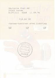 Lesen sie hier, welche gründe dazu führten, und wie die umstellung dann auch umgesetzt wurde. R Zettel Mit Vierstelliger Postleitzahl Einschreiben Aus Niedersachsen