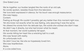 One Sided Love I Write Poems To Escape From Reality One Sided Love Feelings Words