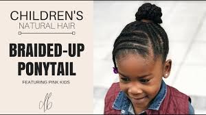All you have to do is divide the hair into two sections. Quick Video Children S Hair Braided Up Ponytail Youtube