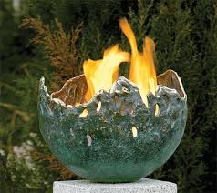 Green Fire Bowl Version Without Granite Tele Garden Pottery Fire Bowls Ceramics