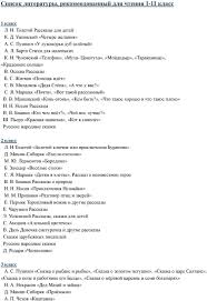 Spisok Literatury Rekomendovannyj Dlya Chteniya 1 11 Klass Pdf Free Download