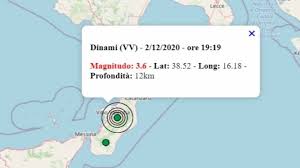 Terremoto di magnitudo 3.4 in calabria. Terremoto Oggi In Calabria 2 Dicembre 2020 In Serata Scossa M 3 7 In Provincia Di Vibo