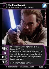 Same could be said for palpatine. Obi Wan Kenobi A Card Star Wars Trading Card Game