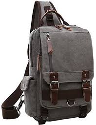 Mygreen Sling Backpack For Men And Women One Shoulder Single Strap Backpacks Canvas Laptop Cross Body One Strap Backpack Shoulder Bag Men Single Strap Backpack