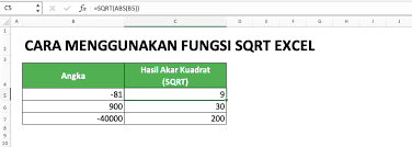 Salin contoh data di dalam tabel berikut ini dan tempel ke dalam sel a lembar kerja excel yang baru. Cara Menggunakan Fungsi Sqrt Excel Kegunaan Contoh Dan Penulisan Rumus Compute Expert