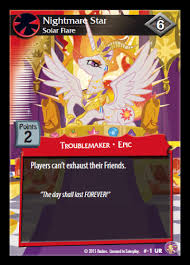 Share a deck with the out of cards community by using our deckbuilder, updated for united in stormwind. Mlp Nightmare Star Solar Flare Ccg Cards Mlp Merch