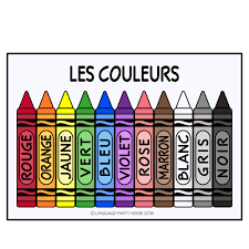French Crayons French Colors High Resolution By Language Party House Teachers Pay Teachers French Colors Learn French French Language Learning
