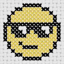 Practice cross stitch and back stitch with this free pattern, available inside the notorious nook, exclusive with notorious vip membership, also free. Simple Cross Stitch Patterns Cool Smiley Emoji Cross Stitch 4 Free