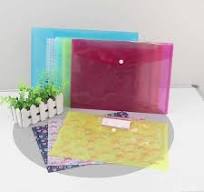 Foska Hot Sale High Quality A4&FC Size Transparent Multi Colors Plastic  Office Buckle File Pocket for School and Office