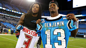 He played college football at florida state and was drafted by. Kelvin Benjamin And Jameis Winston Swap Jerseys After Monday Night Football Game
