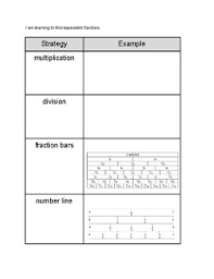 Equivalent Fraction Strategies Chart Nf 1