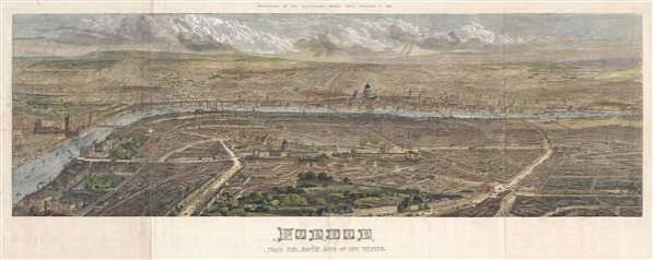 London from the south side of the Thames.: Geographicus Rare Antique Maps