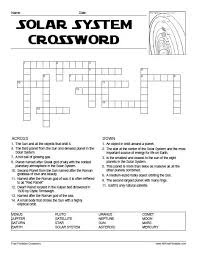 Fun astronomy educational game to study the solar system structure, suitable for online lessons and interactive classes. Free Printable Solar System Crossword Free Printable Crossword A Great A Solar System Worksheets Printable Crossword Puzzles Free Printable Crossword Puzzles