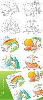 Cartoon four seasons seasons four seasons cartoon four cartoon season symbol element nature winter decorative seasonal decoration background character snow autumn trees elements woman cartoons spring summer icon ornament colorful cute tree sketch vector cartoon template vector plant. The Four Seasons In Cartoon Pictures Cartoon Pics Summer Cartoon Cute Drawings