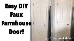 Molding adds a bit of extra sophistication both above and with the faux panels below. Diy Faux Farmhouse Door And Upgrade For Your Current Door Youtube