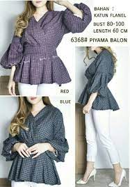 Dengan begitu anda dapat pakai gambar yang akan kita sampaikan. Baju Atasan Wanita Lengan Balon Desain Kimono Motif Kotak Model Terbaru Ryn Fashion