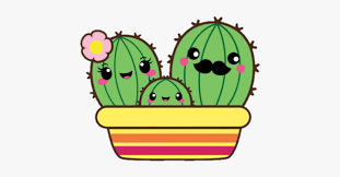 Wash the stones so that the paint grips and looks better. Cactus Cute Kawaii Family Nopal Cute Cactus Clipart Hd Png Download Kindpng