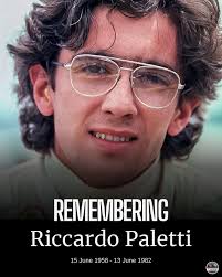 On June 13, 1982, 43 years ago, Riccardo Paletti lost his life at the start  of the Canadian Grand Prix. He was just 23 years old and was approaching  his first experiences