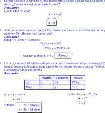 Problemas De Edades Ejercicios Resueltos Ejercicios Resueltos Problemas Matematicos Ejercicios