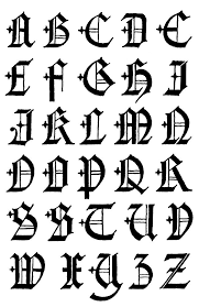 Gothic Letters A Z English Gothic Capitals 16th Century Lettering Alphabet Graffiti Font Graffiti Alphabet