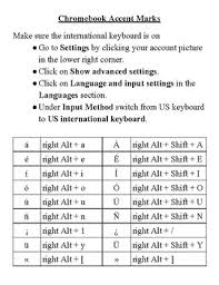 Chromebook Accent Marks For Spanish