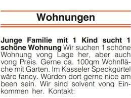 Entdecke 319 anzeigen für privat wohnung mieten in frankfurt am main zu bestpreisen. Witzige Anzeige Junge Familie Sucht 1 Schone Wohnung Welt
