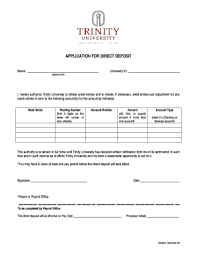 Direct Deposit Form Trinity University - Fill Online, Printable ...