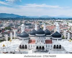 Banda Aceh kota ikonik Masjid Raya Baiturrahman foto, buatan AI