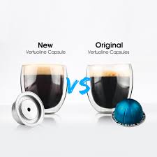 Automatic off mode after 9 mins. Reusable Coffee Capsule For Nespresso Vertuoline Plus Delonghi Env150 Refillable Pod Stainless Steel Coffee Filter Crema Cup Coffee Filters Aliexpress