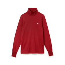 Pulls à col roulé homme. Sous Pull Col Roule A Manches Longues En Coton Lacoste