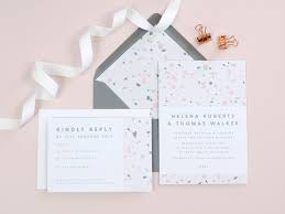 Pink And Grey Terrazzo Design Wedding Invitations By Project Pretty Weddinginvitations Wedding Invitations Personalised Wedding Invitations Wedding Stationery