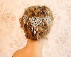 Crystal Veil Wedding Veil Hair Accessories Bridal Hair Etsy Crystal Hair Accessories Veil Hairstyles Bridal Hair Accessories